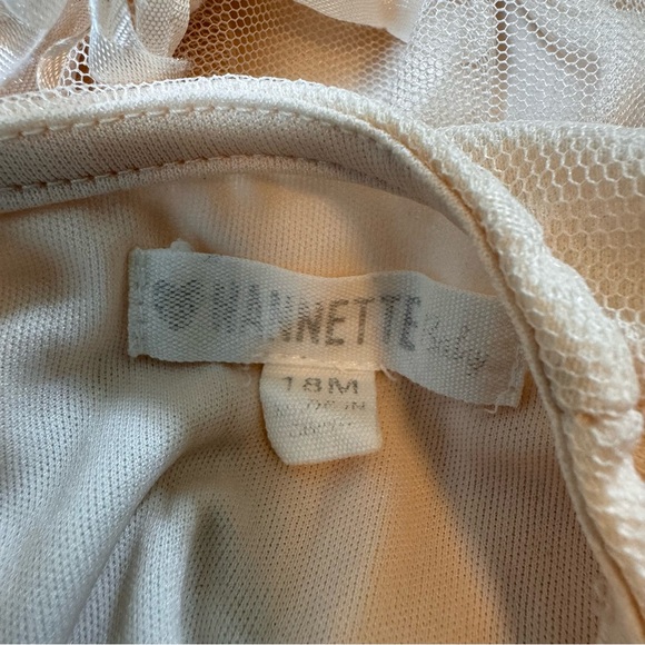 Nanette Baby Girl Dress Blush Champagne Pink Flowers 18M - Picture 8 of 9